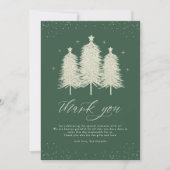 Weihnachtsbaumen Weihnachtsfeiertag Danke Karte (Vorderseite)