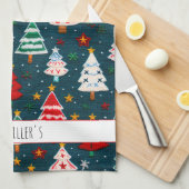 Weihnachtsbaumen Weihnachtsfeiertag Geschirrtuch (Viertel Falte)