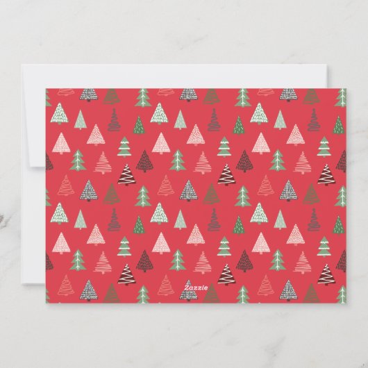 Weihnachtsbaumen Weihnachtsfotokarte Feiertagskarte (Rückseite)