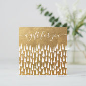 Weihnachtsbaumen Weihnachtsgeld Gold Geschenkgutsc (Stehend Vorderseite)