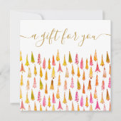 Weihnachtsbaumen Weihnachtsgeschenkgutschein (Vorderseite)