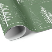 Weihnachtsbaumen Weihnachtswrapping Papier Geschenkpapier (Rolleneckpunkt)