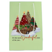 Weihnachtsbaumen Weihnachtszeit Mittlere Geschenktüte (Rückseite)