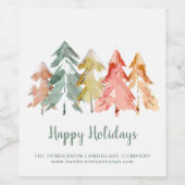 Weihnachtsbaumen Weinetikett (Einzelnes Label)