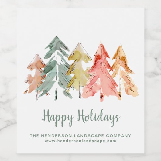 Weihnachtsbaumen Weinetikett (Einzelnes Label)