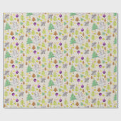 Weihnachtsbaumen Wrapping Papier Maus Beige Käse Geschenkpapier (Flach)