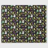 Weihnachtsbaumen Wrapping Papier Maus Black Käse Geschenkpapier (Flach)