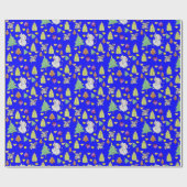 Weihnachtsbaumen Wrapping Papier Maus Blue Cheese Geschenkpapier (Flach)