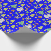 Weihnachtsbaumen Wrapping Papier Maus Blue Cheese Geschenkpapier (Ecke)