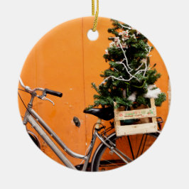 Weihnachtsbaumfahrrad Keramikornament