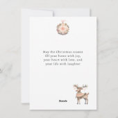 Weihnachtsbaumfamilie Feiertagskarte (Rückseite)