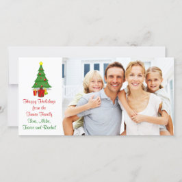 Weihnachtsbaumfamilie Foto-Karte Feiertagskarte
