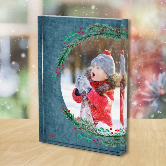 Weihnachtsbaumfamilie Fotoblock