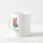 Weihnachtsbaumfamilie frohe Weihnachten Kaffeetasse (Vorderseite Links)