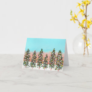 Weihnachtsbaumfamilie Karte