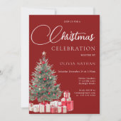 Weihnachtsbaumfamilie oder Firmenweihnachtsfest Pa Einladung (Vorderseite)