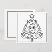 Weihnachtsbaumfarbe Feiertagskarte (Vorne/Hinten)