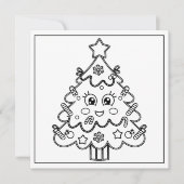 Weihnachtsbaumfarbe Feiertagskarte (Vorderseite)