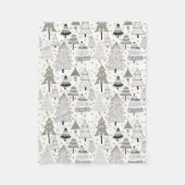 WeihnachtsBaumfarm, Goldpunktakzente Fleecedecke (Vorderseite)