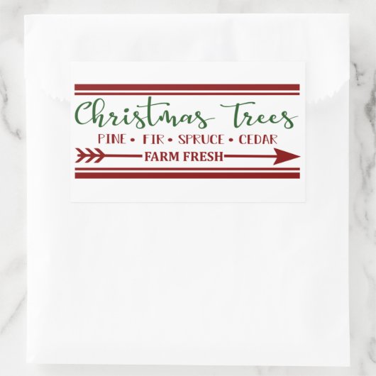 Weihnachtsbaumfarm Holiday Aufkleber (Tasche)