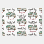 Weihnachtsbaumfarm North Pole Fresh LKW Geschenkpapier Set (Vorderseite)