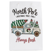 Weihnachtsbaumfarm North Pole Fresh LKW Mittlere Geschenktüte (Vorderseite)
