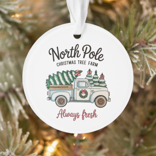 Weihnachtsbaumfarm North Pole Fresh LKW Ornament (Baum)