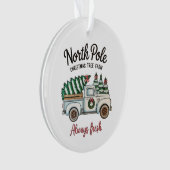 Weihnachtsbaumfarm North Pole Fresh LKW Ornament (Vorderseite)