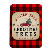 Weihnachtsbaumfarm Pine Trees Bauernstil Magnet (Vertikal)