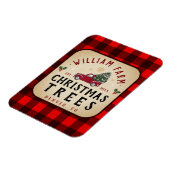 Weihnachtsbaumfarm Pine Trees Bauernstil Magnet (Linke Seite)