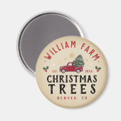 Weihnachtsbaumfarm Pine Trees Bauernstil Magnet (Vorderseite/Rückseite)