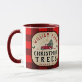 Weihnachtsbaumfarm Pine Trees Bauernstil Tasse (Links)