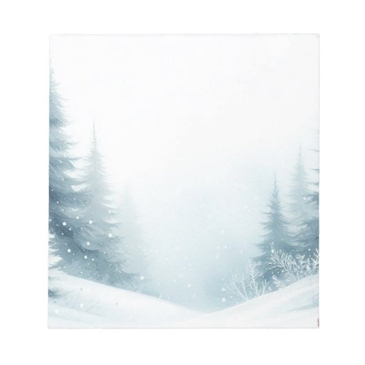 Weihnachtsbaumfarm Snowcap Mountain Notepad Notizblock (Vorderseite)