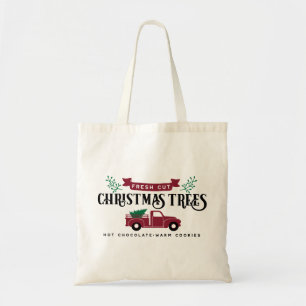 Weihnachtsbaumfarm und Vintager LKW Tragetasche