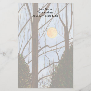 Weihnachtsbaumfarm Vollmond Briefpapier