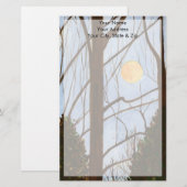 Weihnachtsbaumfarm Vollmond Briefpapier (Vorne/Hinten)