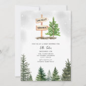 Weihnachtsbaumfarm Vor Ort gezüchtete Schneeballdu Einladung (Vorderseite)