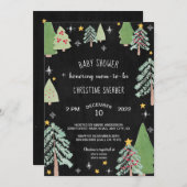 WeihnachtsBaumfarm-Winter-Babyparty laden ein Einladung (Vorne/Hinten)