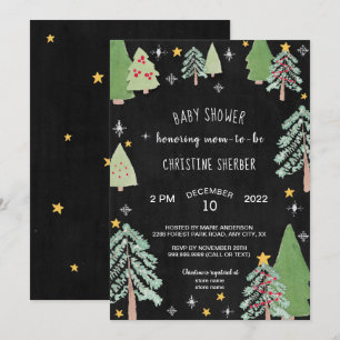 WeihnachtsBaumfarm-Winter-Babyparty laden ein Einladung