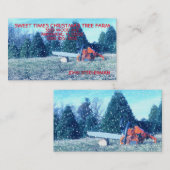 Weihnachtsbaumfarm Winter Visitenkarte (Vorne/Hinten)