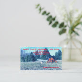 Weihnachtsbaumfarm Winter Visitenkarte (Stehend Vorderseite)