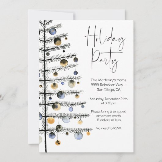 Weihnachtsbaumfeier Einladung (Vorderseite)