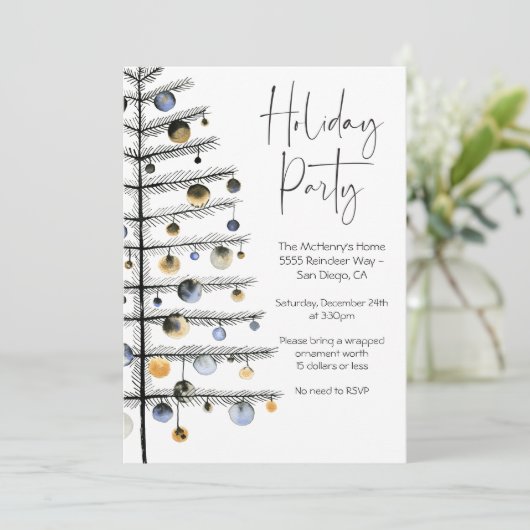 Weihnachtsbaumfeier Einladung (Stehend Vorderseite)