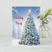 Weihnachtsbaumfeier Einladung (Stehend Vorderseite)