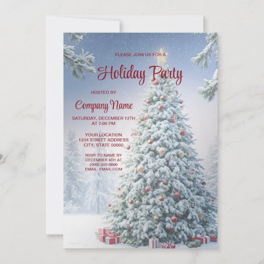 Weihnachtsbaumfeier Einladung (Rückseite)