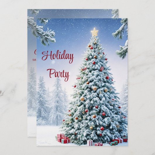 Weihnachtsbaumfeier Einladung (Vorne/Hinten)