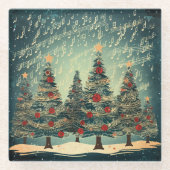 Weihnachtsbaumfeier Glasuntersetzer (Vorderseite)