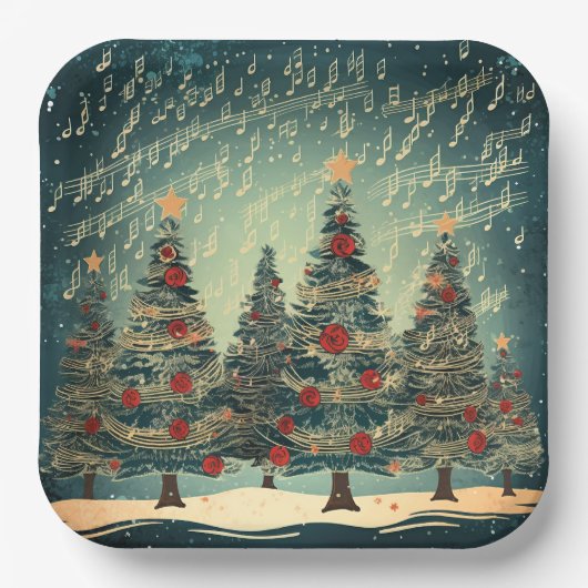 Weihnachtsbaumfeier Pappteller (Vorderseite)