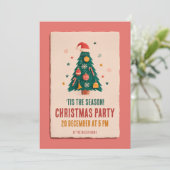 Weihnachtsbaumfeiertag Einladung (Stehend Vorderseite)