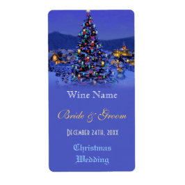 Weihnachtsbaumfeiertag Hochzeitsweinlabel
